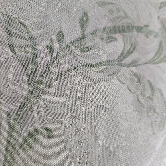 Oval Tablecloth Ivory White Embroidered Floral Cotton Cloth Dining Kitchen 80x62 - Picture 5 of 7